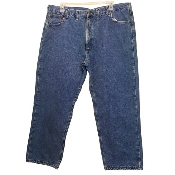Carhartt 44x30 Mens Flannel Lined Jeans Relaxed Fit Pants B172 DST Work Barn Cho - Picture 1 of 7